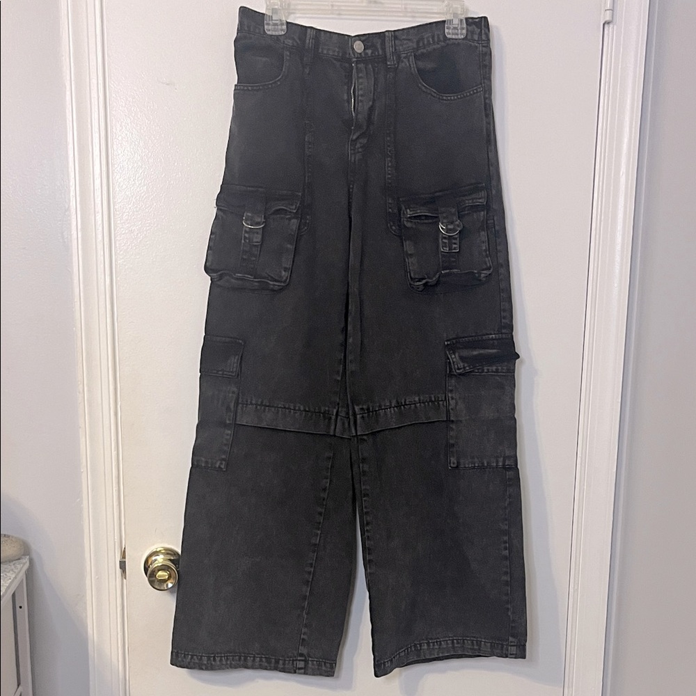 Forever 21 Charcoal Cargo Pants 29 waist